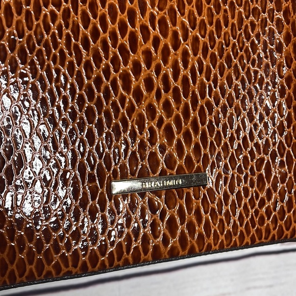 NWT Brahmin Elaine Satchel Bag in Nutmeg Janeway! - Picture 3 of 12